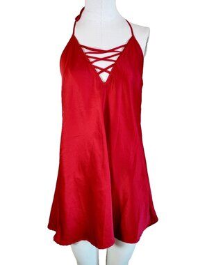 Fredericks of Hollywood Lingerie Silky Red Camisole Size Medium